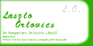 laszlo orlovics business card